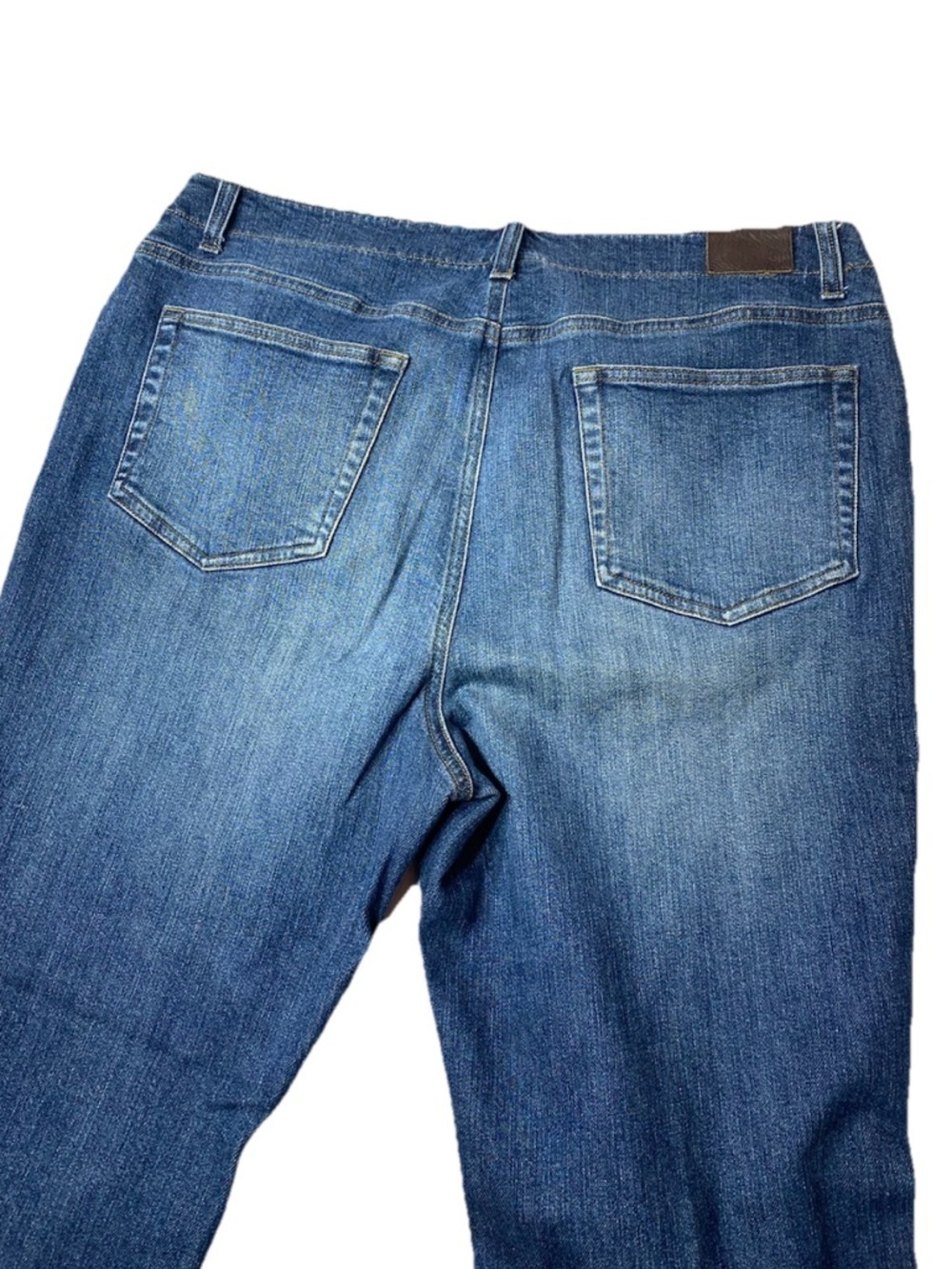 Lands End Women’s Original Fit Classic Waist Boot Leg Jeans Blue Size 16 - Picture 4 of 11